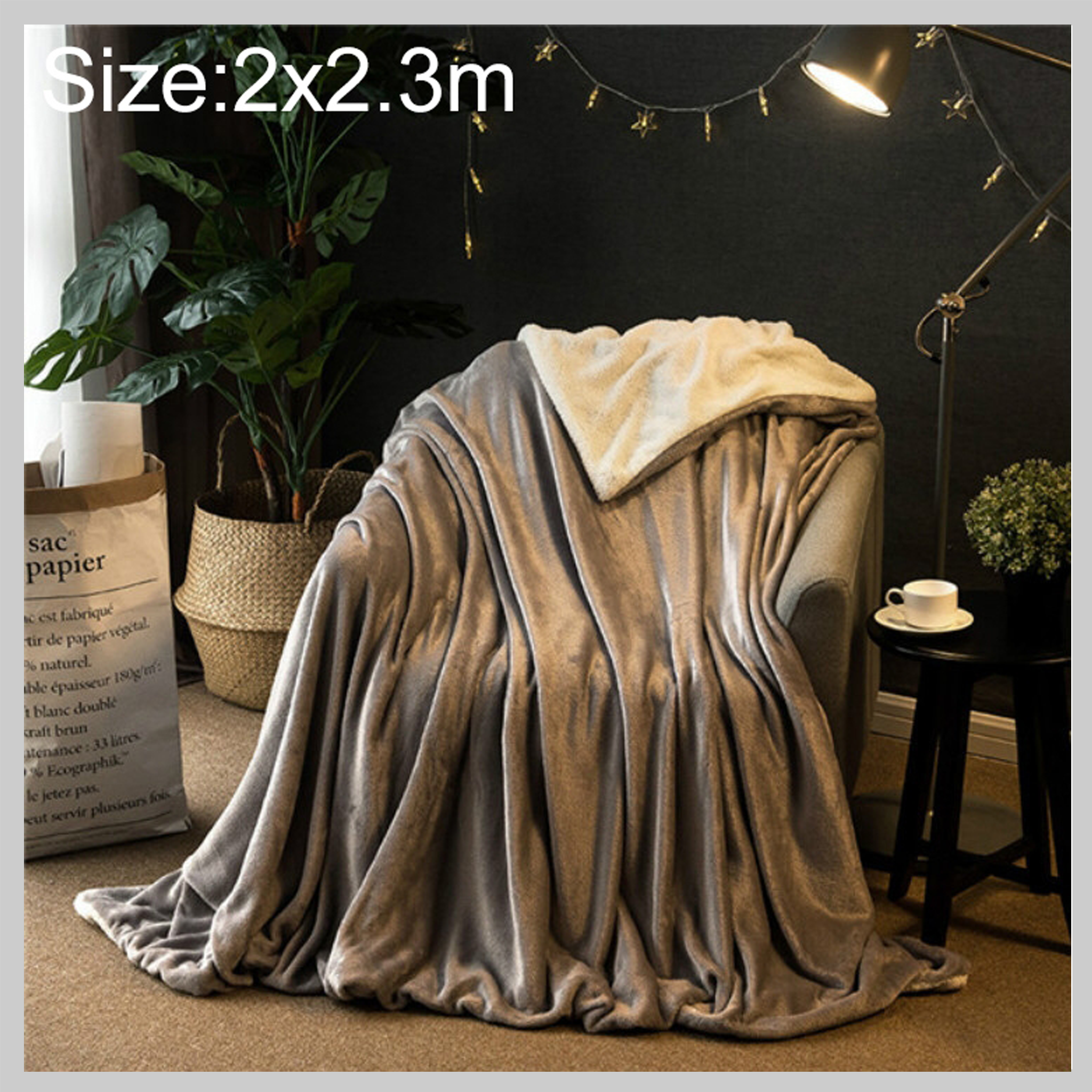 Winter Sofa Double Thick Cashmere Coral Fleece Nap Blanket