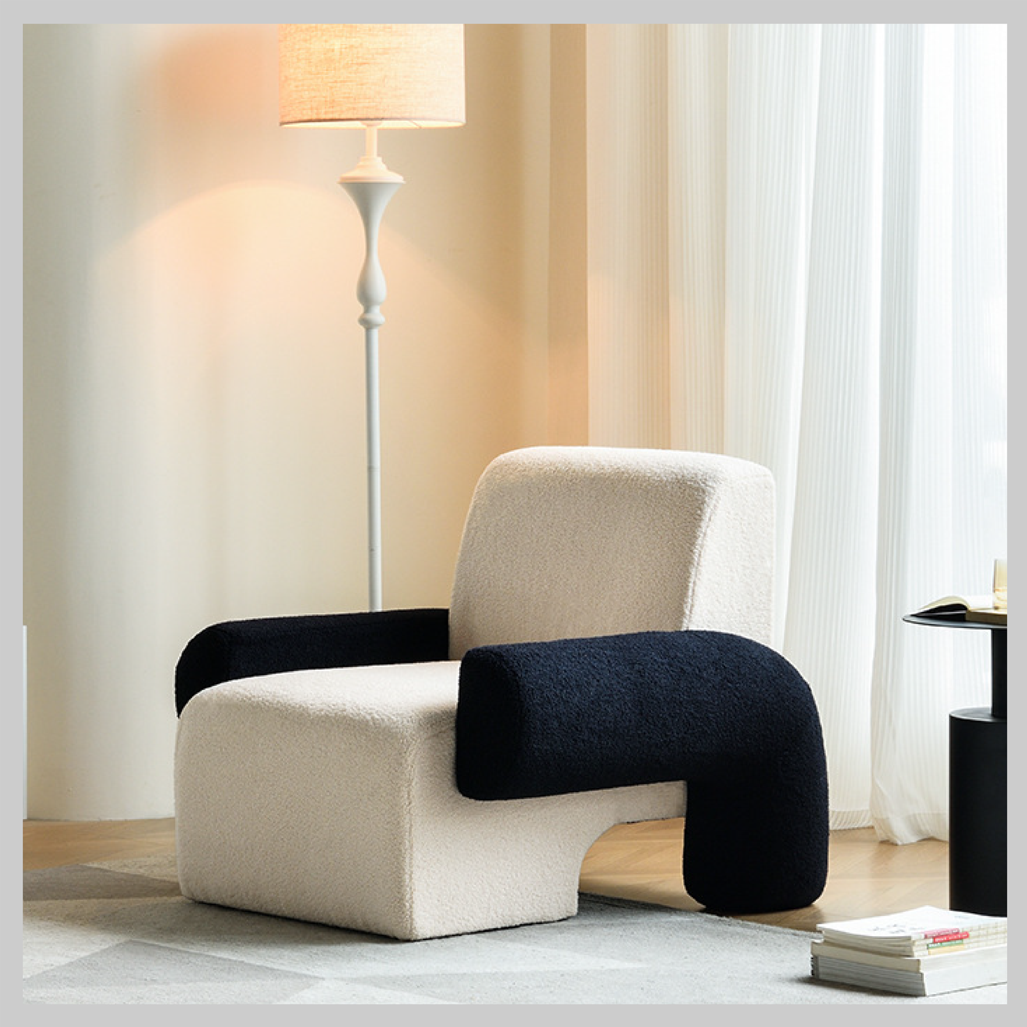 Lamb Wool Living Room Sofa Chair