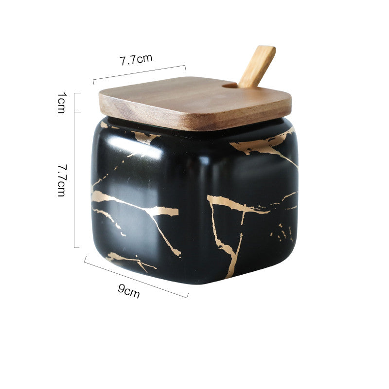 Nordic Gold Marble Jar Set