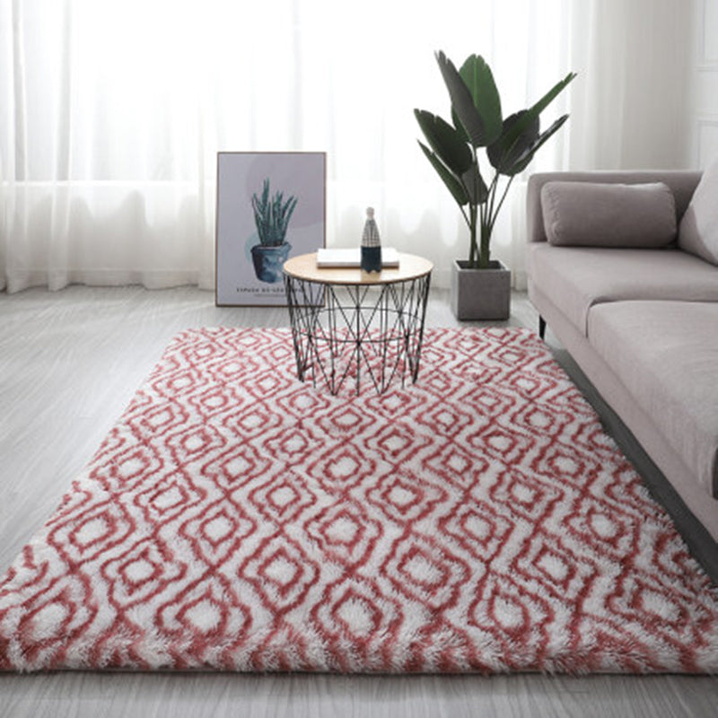 Long hair tie-dyed gradient carpet living room bedroom