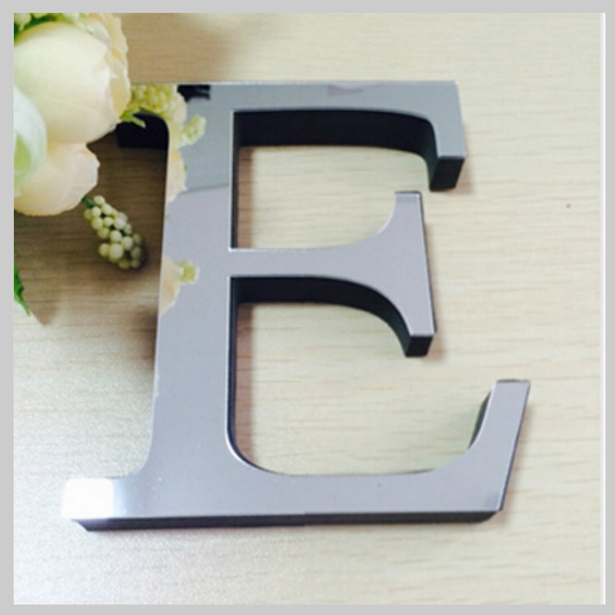 2 PCS Home Decoration Creative Personality English Letters Acrylic Mirror (E)