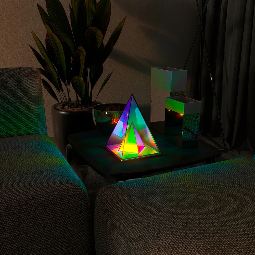 Acrylic LED Color Table Lamp Cube Box