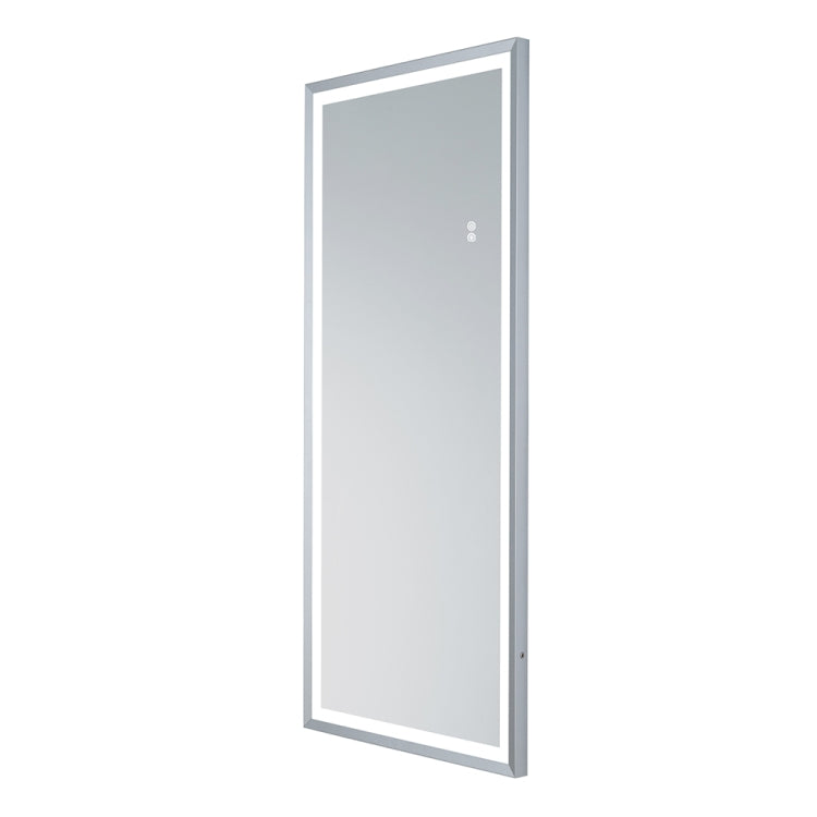 Rectangular Aluminum Frame Wall-mounted Floor Mirror