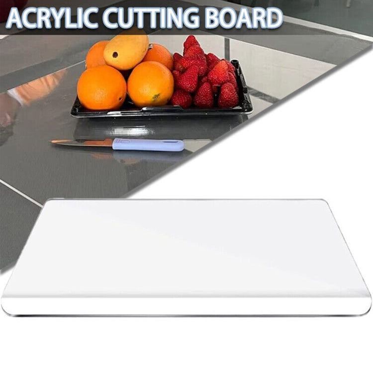 Transparent Acrylic Fruit Vegetable Cutting Board with Anti-Slip Mat