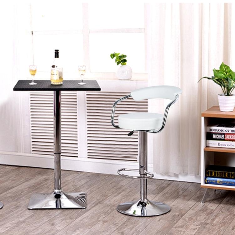 Height Adjustable Stainless Steel Bracket Bar Chair (White)