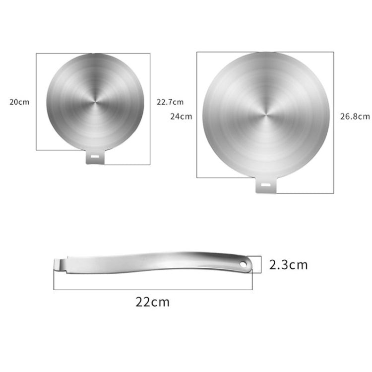 Stainless Steel Heats Conduction Plates Induction Cooker Diffuser Plate ,Spec: 24cm Disassembly Handles